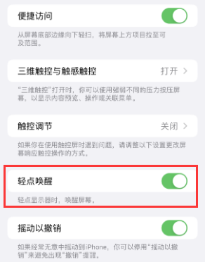 安陆苹果授权维修站分享iPhone轻点无法唤醒怎么办 