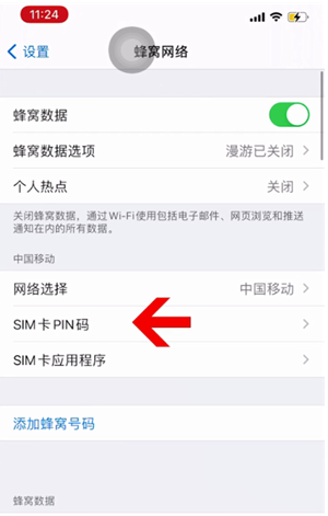 安陆苹果14维修网分享如何给iPhone14的SIM卡设置密码 