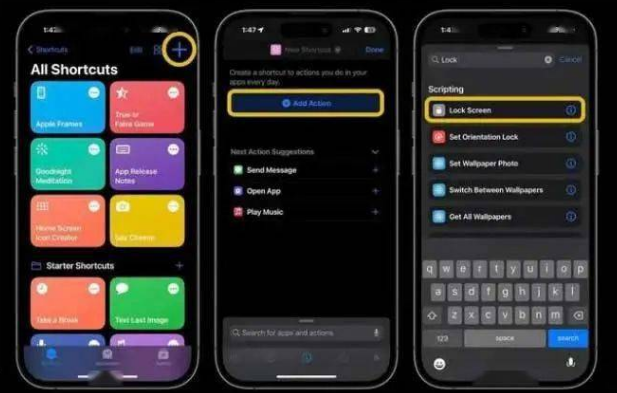 安陆苹果14锁屏维修店分享iPhone14升级iOS16.4后如何创建锁屏快捷方式 